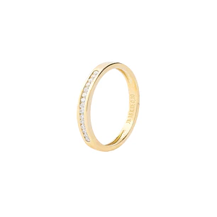 Anillo de Oro 18kt con Diamantes de 10 Pts Riel Corte Brillante SI/H