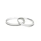 Par Argollas Matrimonio de Oro Blanco 18kt de 2,0mm Verona - Miniatura 3