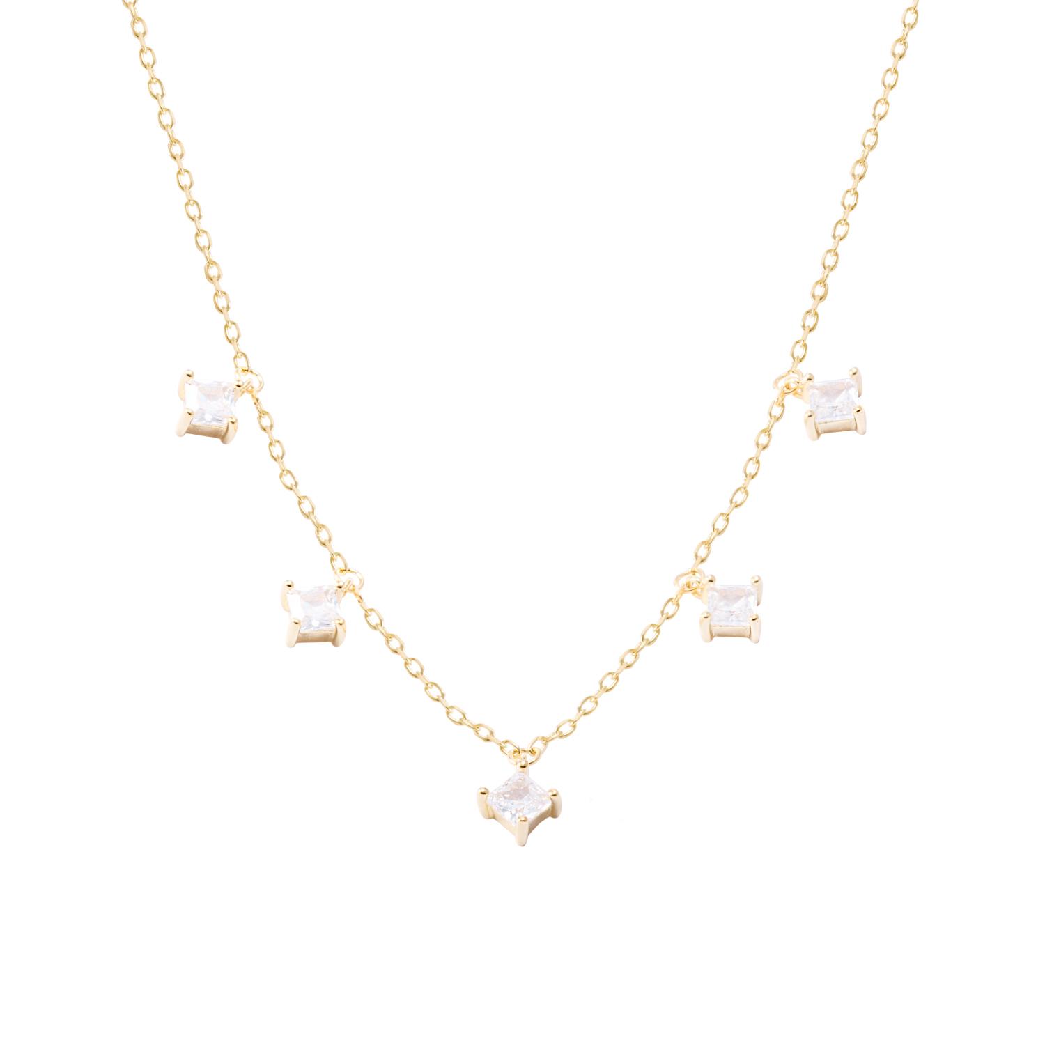 Collar de Plata Esterlina 925 Choker Circones Colgantes Revestido en Oro 18kt 2
