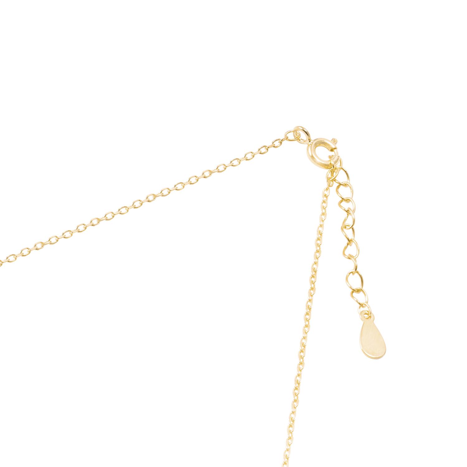Collar de Plata Esterlina 925 Choker Circones Colgantes Revestido en Oro 18kt 3
