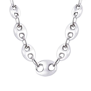 Collar de Plata Esterlina 925 Eslabones Grandes y Pequeños