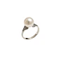 Anillo Oro Blanco 18kt Diamantes de 10Pts Más Perla Cultivada - Miniatura 2