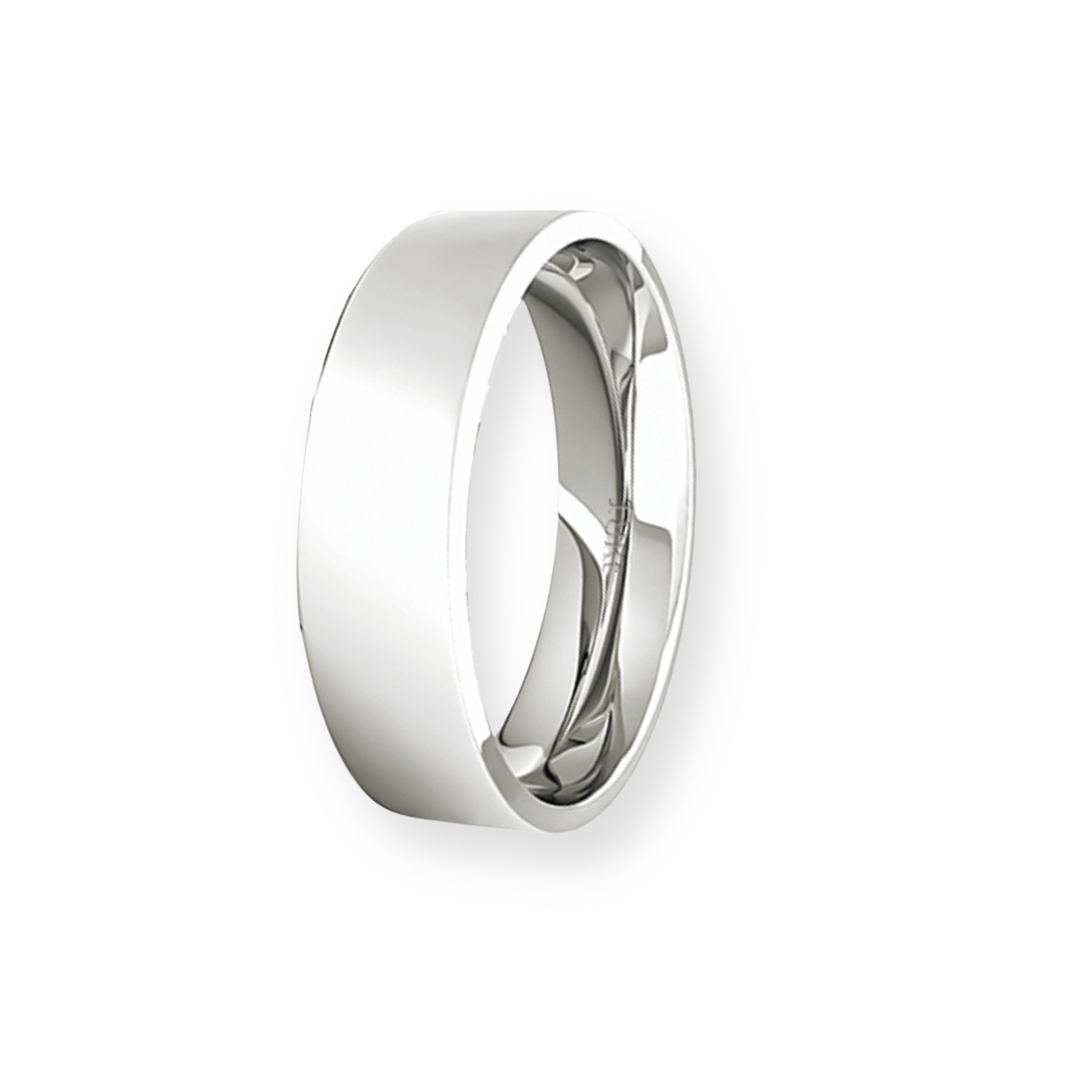 Argolla Matrimonio de Oro Blanco 18kt Tubo ErgoFit Sagres de 5,0mm 1