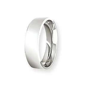 Argolla Matrimonio de Oro Blanco 18kt Tubo ErgoFit Sagres de 5,0mm