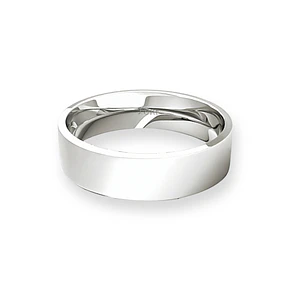 Argolla Matrimonio de Oro Blanco 18kt Tubo ErgoFit Sagres de 5,0mm
