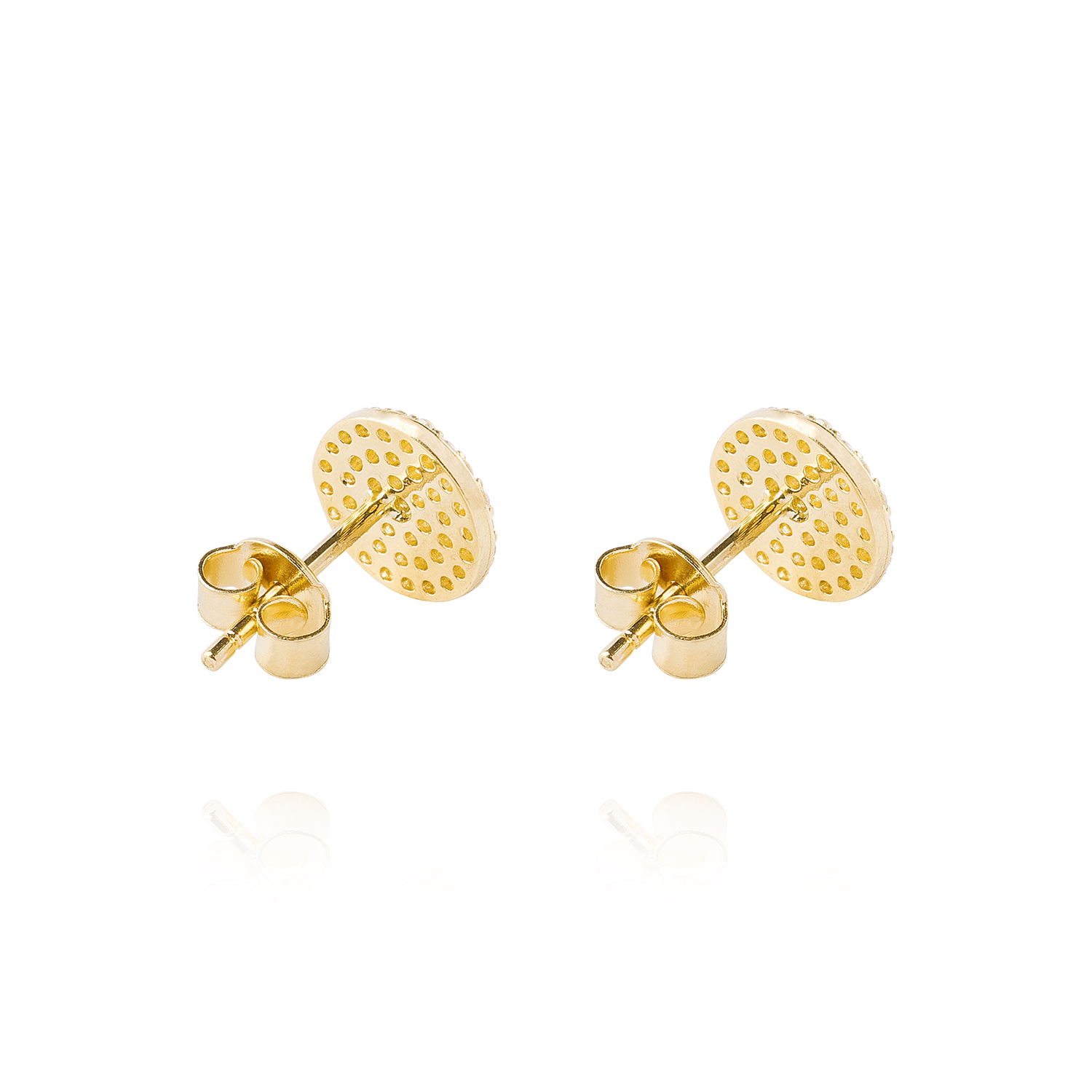 Aros de Oro 18kt Plato Circonita 2