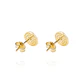 Aros de Oro 18kt Plato Circonita - Miniatura 2