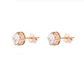 Aros Oro Miel 18kt Chatón 5mm - Miniatura 1