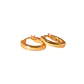 Aros de Oro 18kt Argollas Plana 10mm Gruesa - Miniatura 2