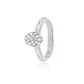 Anillo de Plata Esterlina 925 Boton Circon - Miniatura 1