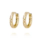 Aros Oro Amarillo 18kt Argollas Circonita Zigzag - Miniatura 1