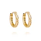 Aros Oro Amarillo 18kt Argollas Circonita Zigzag - Miniatura 3