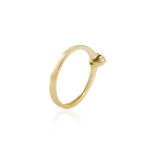 Anillo Compromiso de Oro 18Kt Roseta 7 Circonitas