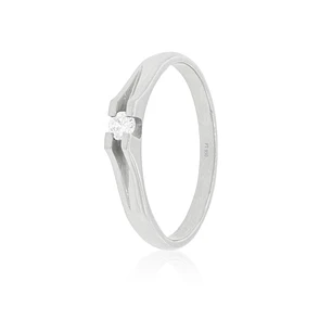 Anillo Compromiso Platino 950  Milán 1x12ptos Diamante