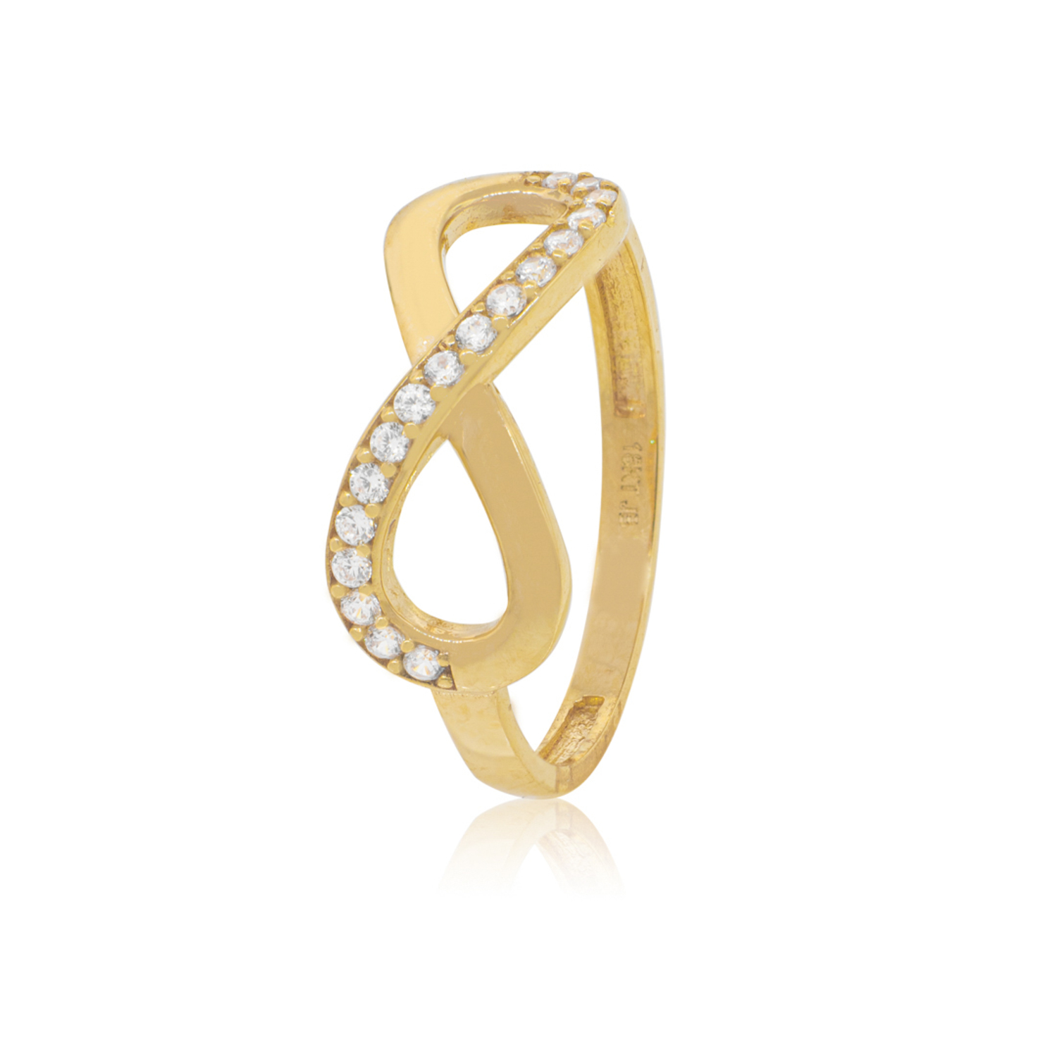 Anillo de Oro 18kt Infinito con Circon 1
