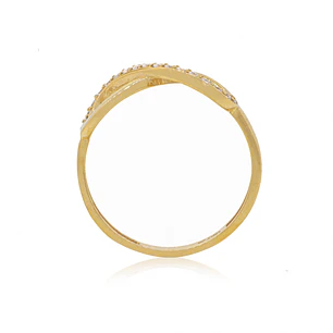 Anillo de Oro 18kt Infinito con Circon
