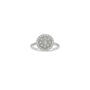 Anillo de Oro Blanco 18kt con Diamantes de 65 Puntos Totales Corte Brillante SI/H - By Danielle Costantini