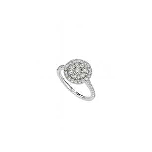 Anillo de Oro Blanco 18kt con Diamantes de 65 Puntos Totales Corte Brillante SI/H - By Danielle Costantini