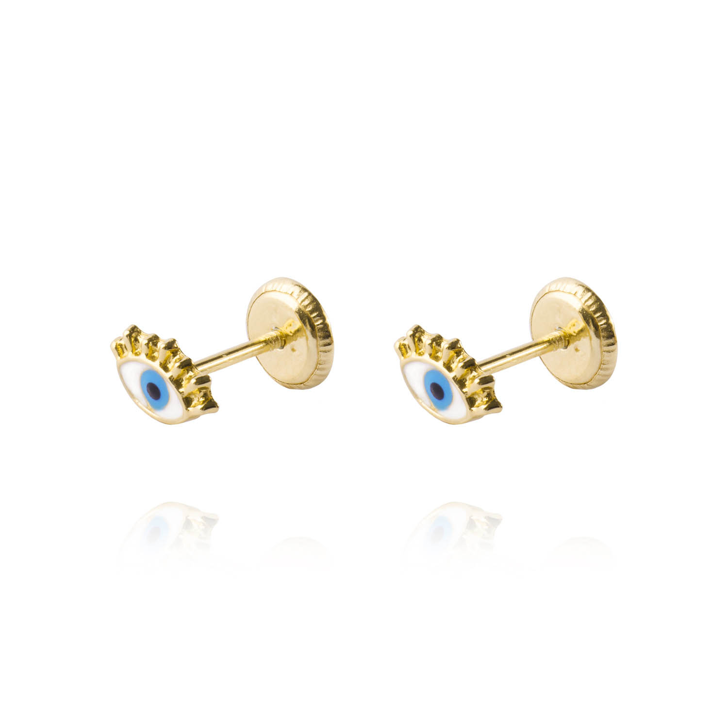 Aros de Oro 18kt Modelo de Ojo Turco 1