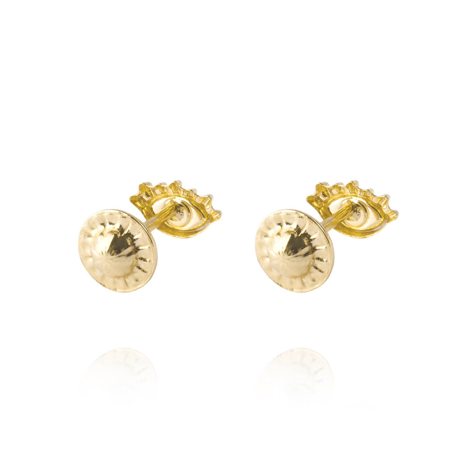 Aros de Oro 18kt Modelo de Ojo Turco 3