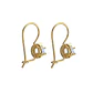 Aros Oro Miel 18kt con Gota de Aguamarina y Engaste de Petaños - Miniatura 3