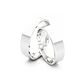 Par Argollas Matrimonio de Platino Tubo ErgoFit Sagres de 5,0mm - Miniatura 3