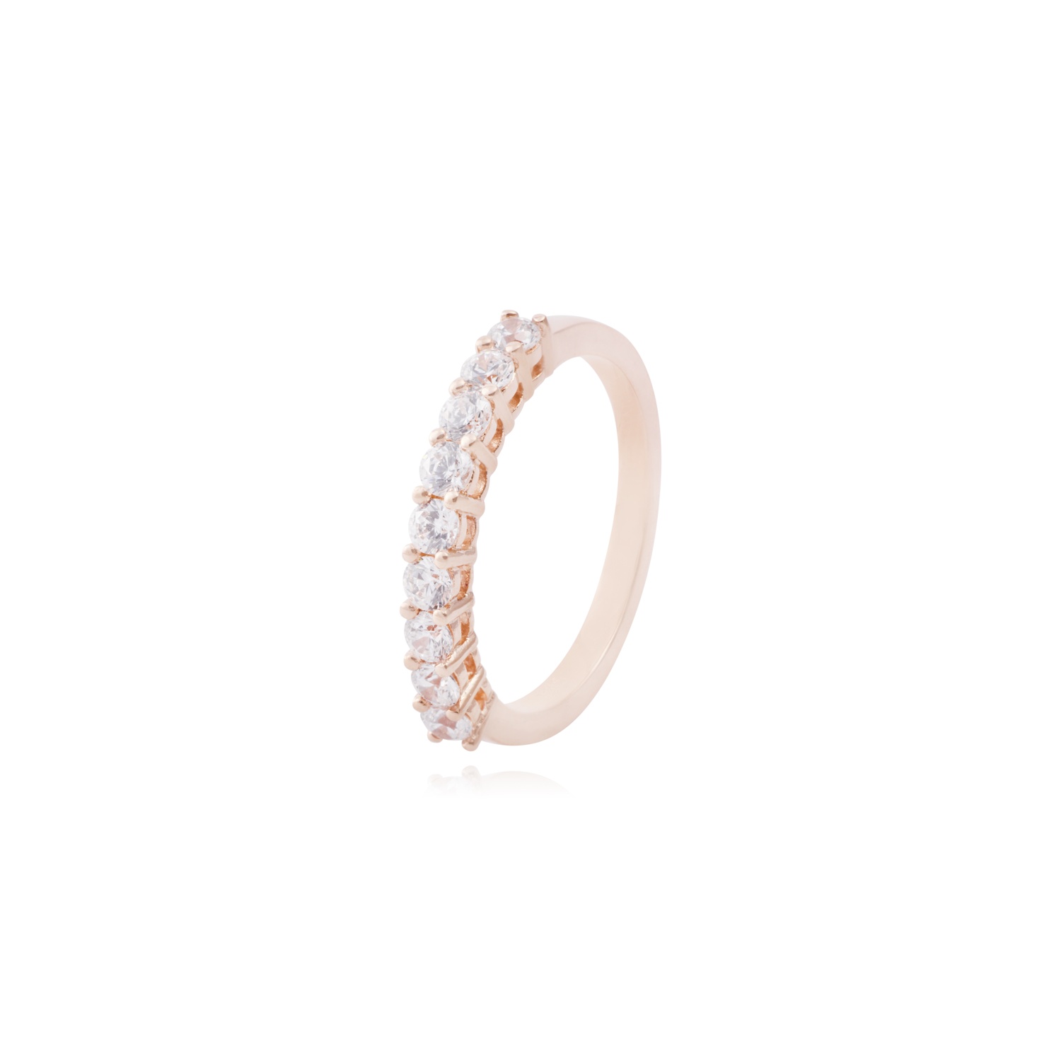 Anillo en Oro Miel 18kt Medio Cintillo 1