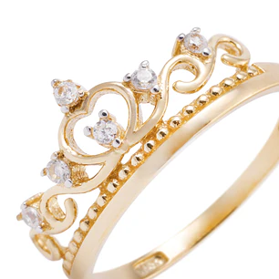Anillo de Oro 18kt Tiara 6 Circonita