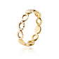 Anillo de Plata Esterlina 925 Círculos 40 Revestido en Oro 18kt - Miniatura 3