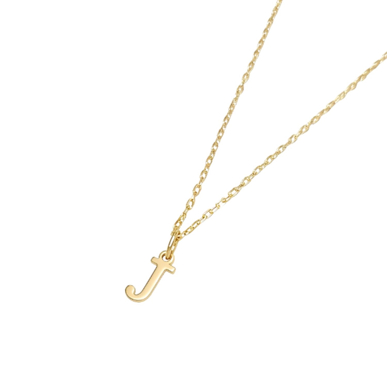 Colgante Inicial J Encanto Oro Miel 18kt 3