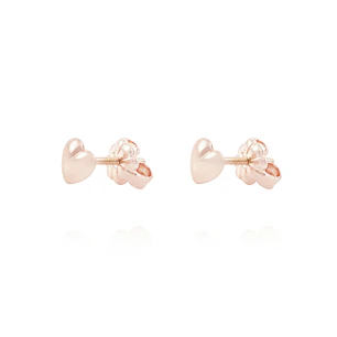 Aros Oro Miel 18kt  Corazón