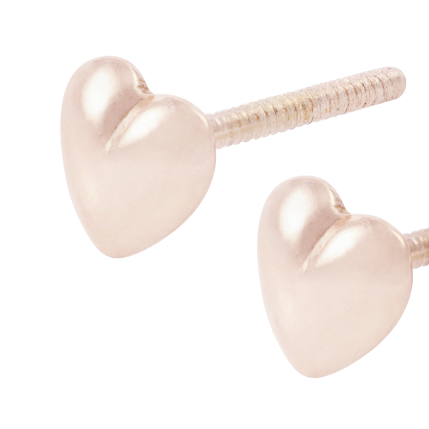 Aros Oro Miel 18kt  Corazón 2