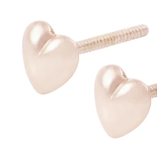 Aros Oro Miel 18kt  Corazón