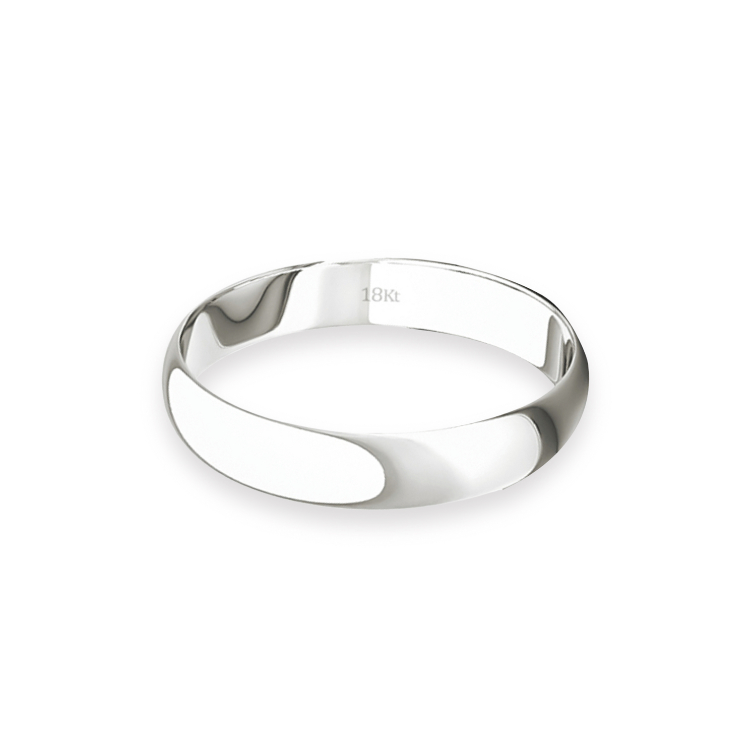 Argolla Matrimonio de Oro Blanco 18kt Inglés Bari de 3,0mm 2