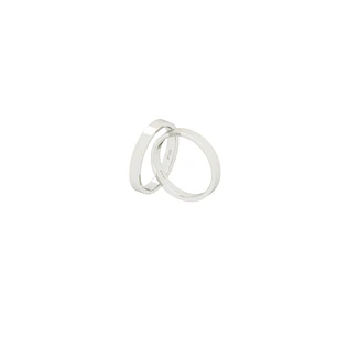 Par Argollas Matrimonio de Platino Tubo Ferrada de 3,5mm