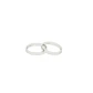 Par Argollas Matrimonio de Platino Tubo Ferrada de 3,5mm - Miniatura 3