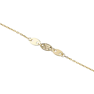 Pulsera de Oro 18kt Tres Ovalados
