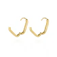 Aros de Oro 18kt Argolla Rectangular Lisa - Miniatura 2