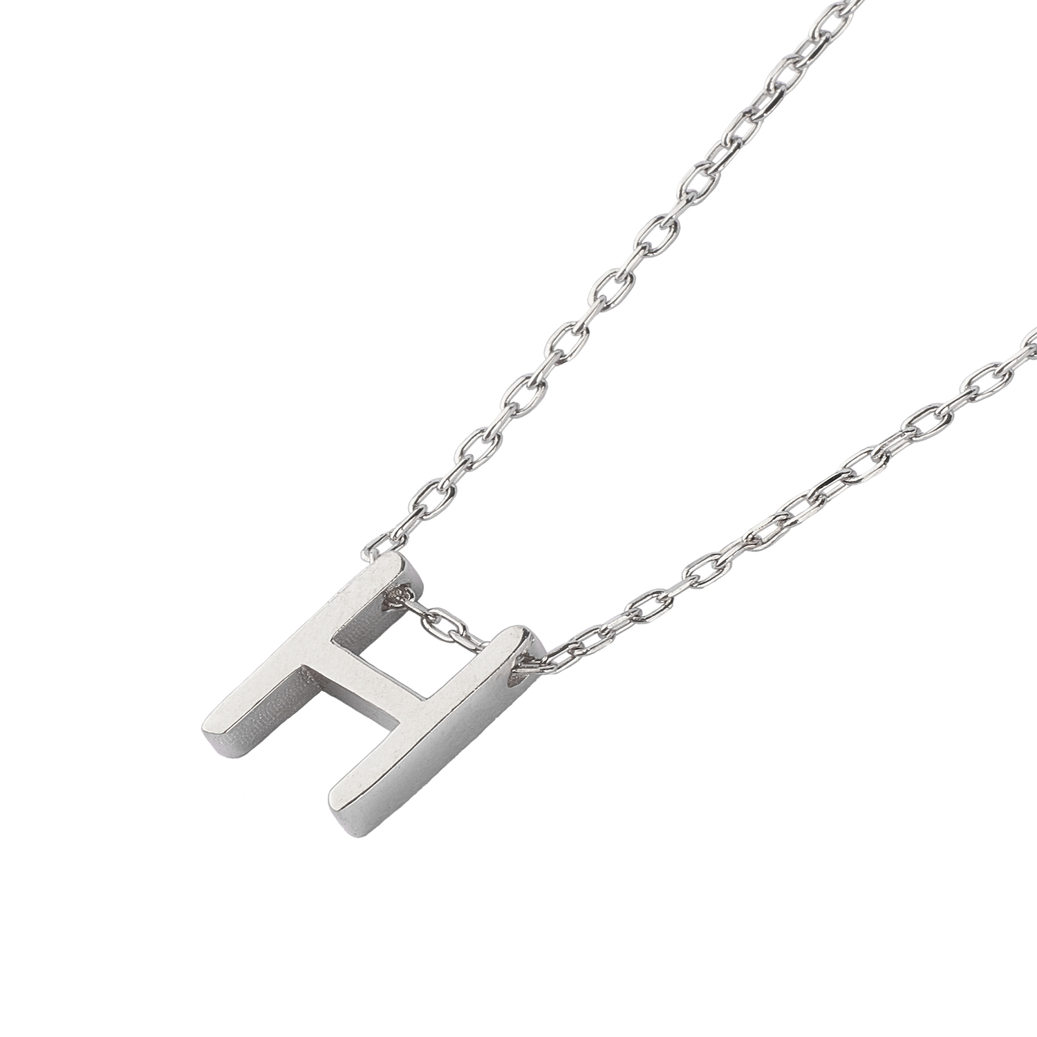 Collar de Plata Esterlina 925 Letra H 1