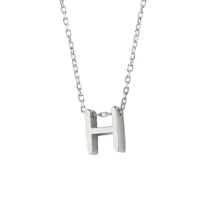 Collar de Plata Esterlina 925 Letra H