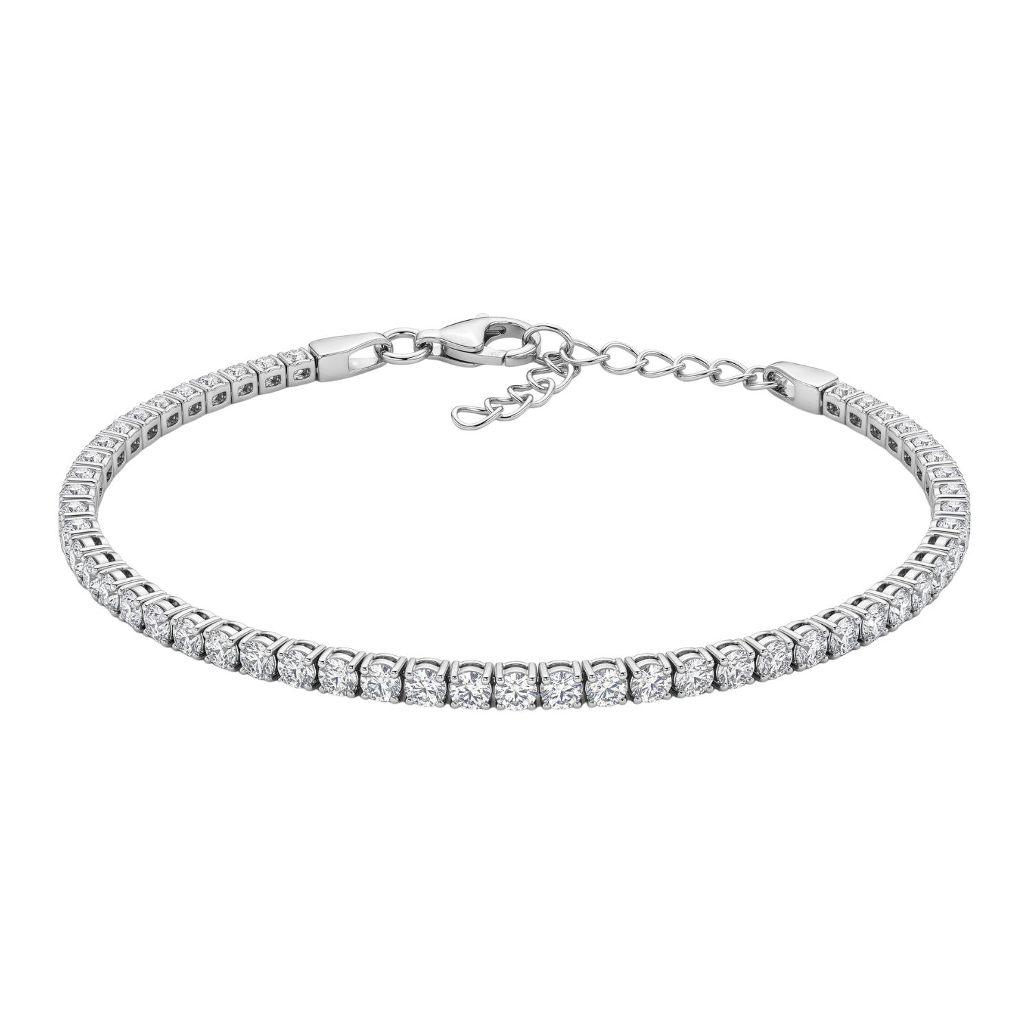 Pulsera de Plata Esterlina 925 Serpiente Circon Plateada 1
