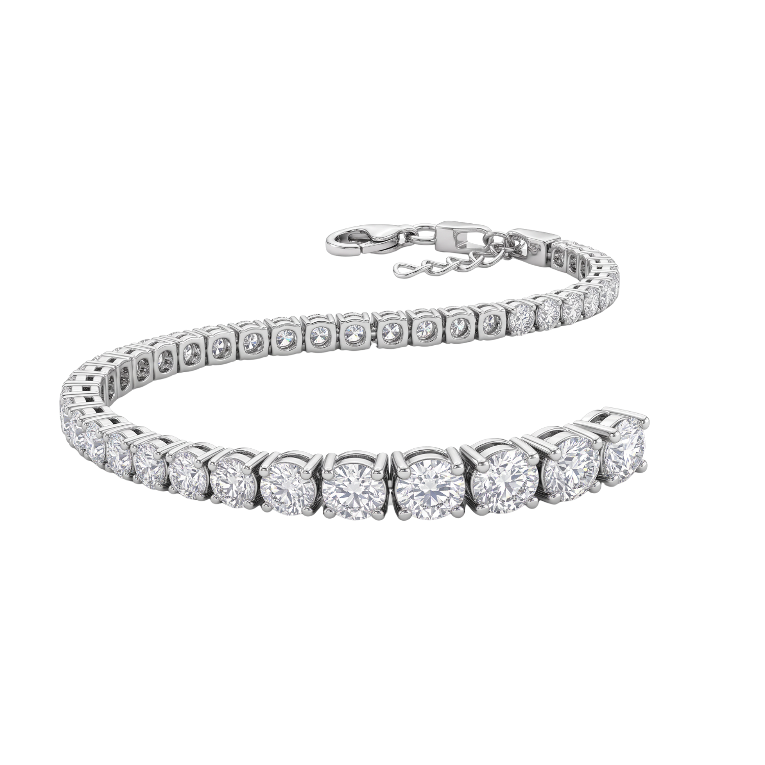 Pulsera de Plata Esterlina 925 Serpiente Circon Plateada 2