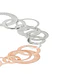 Pulsera de Plata Esterlina 925 Argollas Bicolor - Miniatura 3