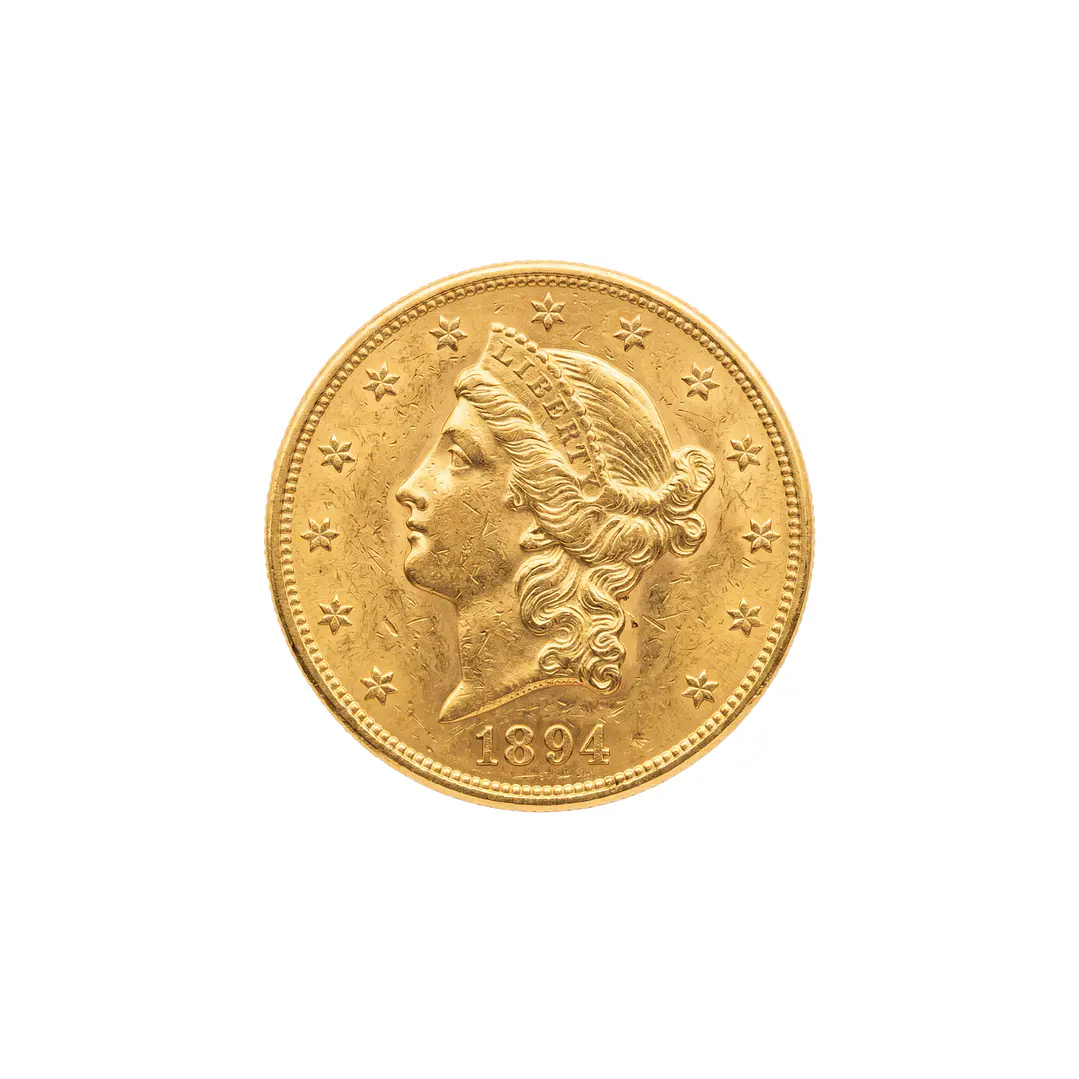 Moneda de Oro USA 20 dólares Doble Aguila de Cabeza de Libertad 1894 1