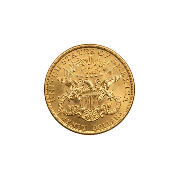Moneda de Oro USA 20 dólares Doble Aguila de Cabeza de Libertad 1894 2
