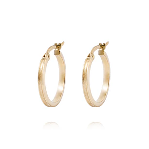 Aros de Oro 18kt Argolla Biseladas