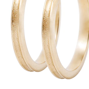 Aros de Oro 18kt Argolla Biseladas