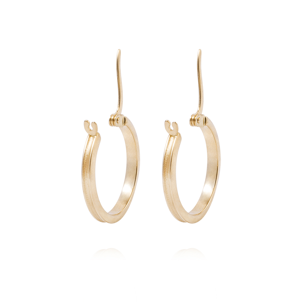 Aros de Oro 18kt Argolla Biseladas 3
