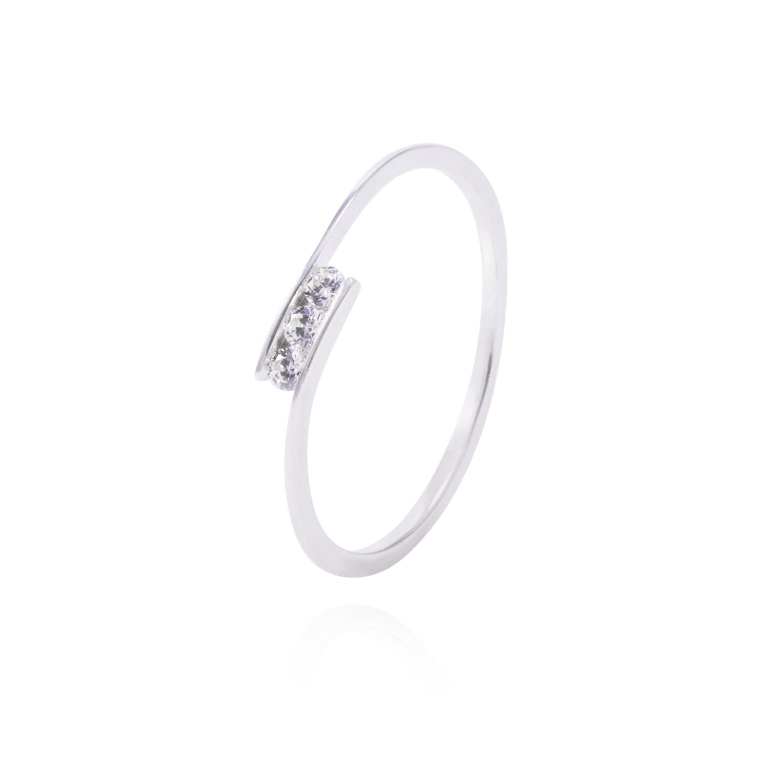 Anillo de Plata Esterlina Tres Circones en Línea 1