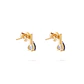 Aros de Oro Amarillo 18kt con 4Pts Diamante y 87Pts Zafiro - Miniatura 3
